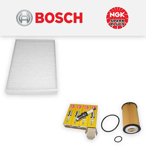 Kit De Servicio De Filtro De Aceite Y Tapón De Cárter Bosch Para Opel Vauxhall Astra H VXR 2.0 Turbo (2005-2010)