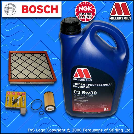 SERVICE KIT for OPEL VAUXHALL ASTRA J MK6 1.6 OIL AIR FILTERS PLUGS +OIL (09-15)