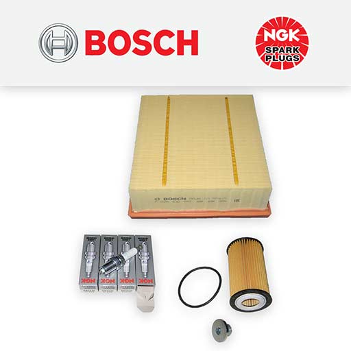 thumbnail interactive-video image 1 of Complete Service Kit For Vauxhall Corsa 1.4 Petrol (2014-2023) – Oil, Oil Filter, Air Filter + 5W-30 Oil 1 of 3
