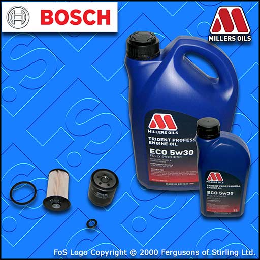 SERVICE KIT for FORD S-MAX 1.8 TDCI OIL FUEL FILTER +5w30 LL OIL (2007-2010)