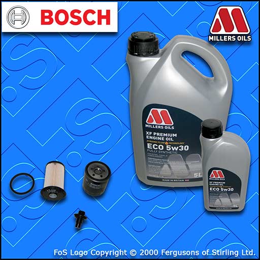 SERVICE KIT for FORD S-MAX 1.8 TDCI OIL FUEL FILTER +5w30 XF ECO OIL (2007-2010)