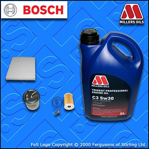 SERVICE KIT for AUDI A1 1.6 TDI CAYB CAYC OIL FUEL CABIN FILTER +OIL (2010-2010)