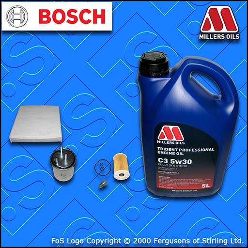 SERVICE KIT for AUDI A1 1.6 TDI CAYB CAYC OIL FUEL CABIN FILTER +OIL (2011-2012)