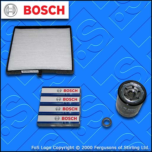 SERVICE KIT for HYUNDAI i10 1.2 BOSCH OIL CABIN FILTERS SPARK PLUGS (2008-2013)