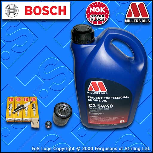 SERVICE KIT for FORD KA (B420) 1.2 PETROL OIL FILTER PLUGS +5L OIL (2008-2016)