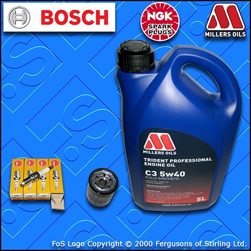 SERVICE KIT for FORD KA (B420) 1.2 PETROL OIL FILTER PLUGS +5L OIL (2008-2016)