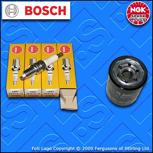 SERVICE KIT for FORD KA (B420) 1.2 PETROL OIL FILTER SPARK PLUGS (2008-2016)