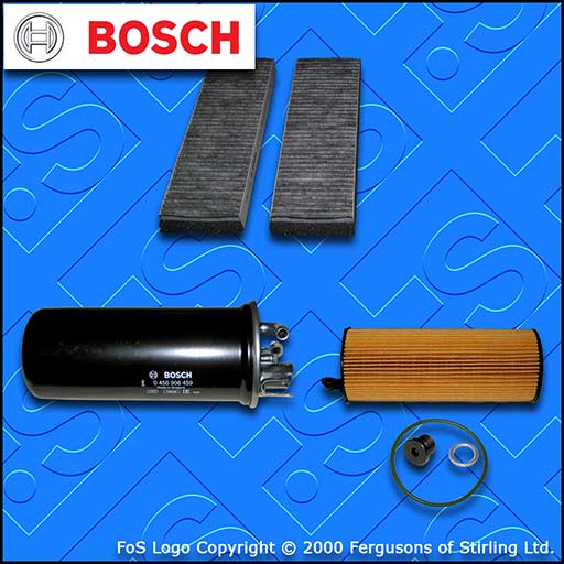 SERVICE KIT for AUDI A6 (C6) 3.0 TDI BOSCH OIL FUEL CABIN FILTERS (2007-2011)