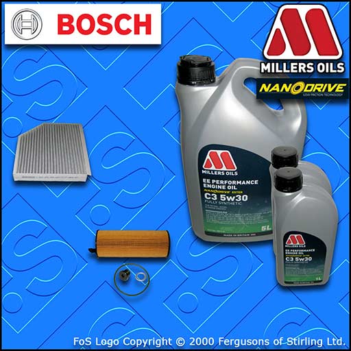SERVICE KIT for AUDI A5 2.7 TDI OIL CABIN FILTER +EE PERFORMANCE OIL (2008-2012)