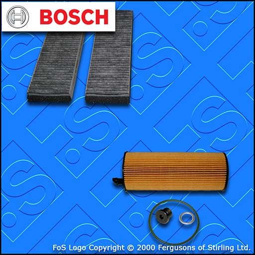 SERVICE KIT for AUDI A6 (C6) 3.0 TDI BOSCH OIL CABIN FILTERS SUMP PLUG 2007-2011