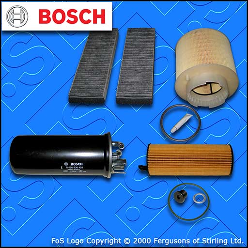 SERVICE KIT for AUDI A6 (C6) 2.7 TDI BOSCH OIL AIR FUEL CABIN FILTER (2008-2011)