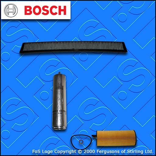 SERVICE KIT for BMW X3 2.0 D E83 N47 BOSCH OIL FUEL CABIN FILTERS (2007-2010)