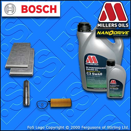 SERVICE KIT BMW 5 SERIES 520D E60 E61 N47 OIL FUEL CABIN FILTER +OIL (2006-2010)