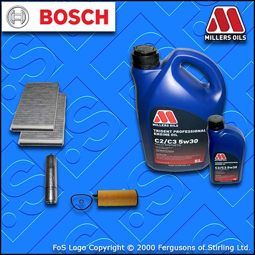 SERVICE KIT BMW 5 SERIES 520D E60 E61 N47 OIL FUEL CABIN FILTER +OIL (2006-2010)