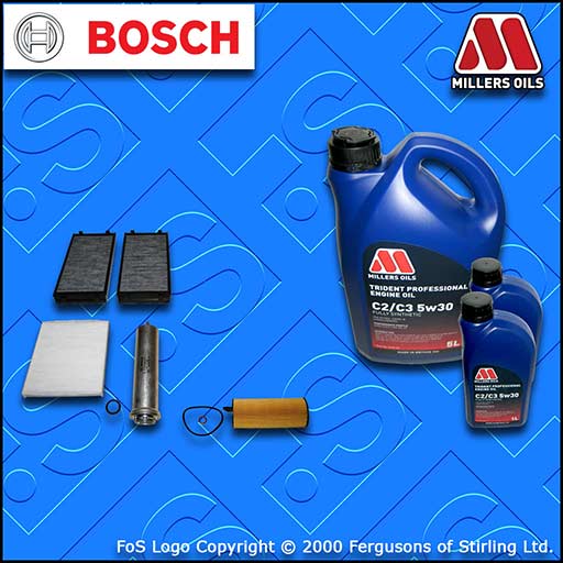 SERVICE KIT for BMW X5 (F15) M50D OIL FUEL CABIN FILTER +5w30 OIL (2013-2018)