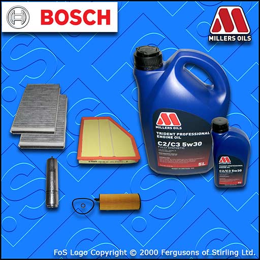 SERVICE KIT BMW 5 SERIES 520D E60 E61 N47 OIL AIR FUEL CABIN FILTER +OIL (06-10)