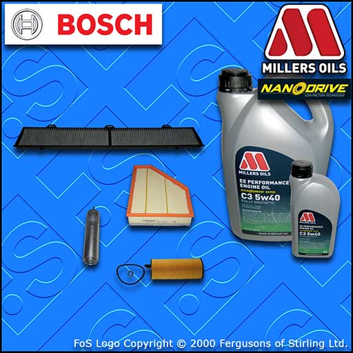 SERVICE KIT BMW E90 E91 E92 E93 N47 320D OIL AIR FUEL CABIN FILTER+OIL 2007-2010