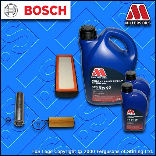SERVICE KIT for BMW X5 (F15) M50D OIL AIR FUEL FILTERS +C3 5w40 OIL (2013-2018)