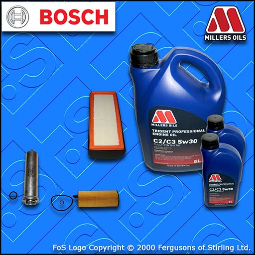SERVICE KIT for BMW X5 (F15) M50D OIL AIR FUEL FILTERS +5w30 OIL (2013-2018)