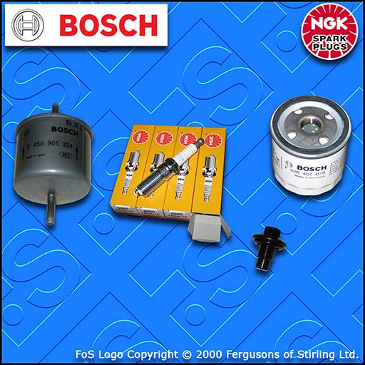 SERVICE KIT for FORD PUMA 1.4 BOSCH OIL FUEL FILTERS NGK SPARK PLUGS (1997-2000)