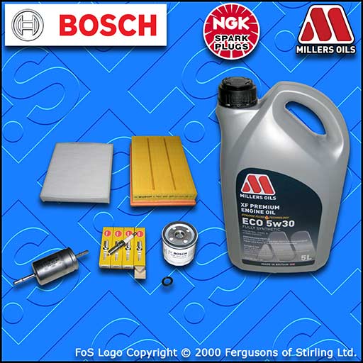 SERVICE KIT for VOLVO C30 1.6 OIL AIR FUEL CABIN FILTER PLUGS +ECO OIL 2006-2007