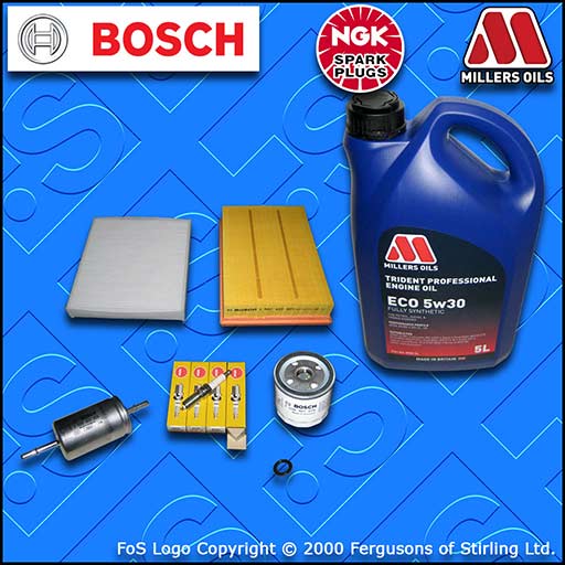 SERVICE KIT for VOLVO S40 1.6 16V OIL AIR FUEL CABIN FILTER PLUGS +OIL 2004-2007