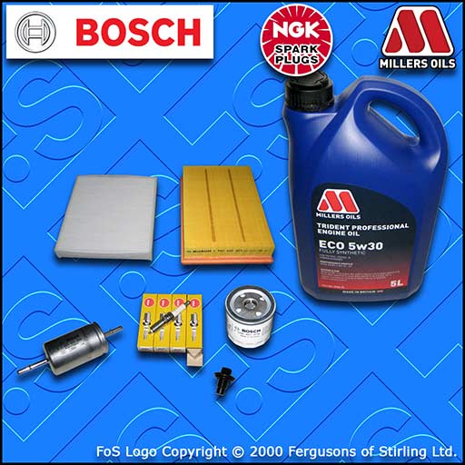 SERVICE KIT for VOLVO S40 1.6 16V OIL AIR FUEL CABIN FILTER PLUGS +OIL 2004-2007