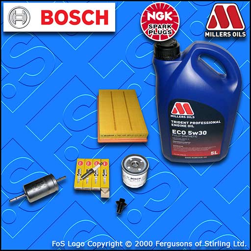 SERVICE KIT for VOLVO V50 1.6 16V OIL AIR FUEL FILTERS PLUGS +5L OIL (2005-2007)