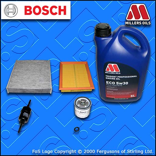 SERVICE KIT for FORD FIESTA MK6 1.25 16V OIL AIR FUEL CABIN FILTERS +OIL (02-08)