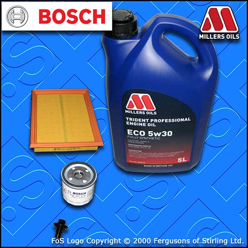 SERVICE KIT for FORD FUSION 1.6 16V OIL AIR FILTERS +5L OIL (2002-2012)