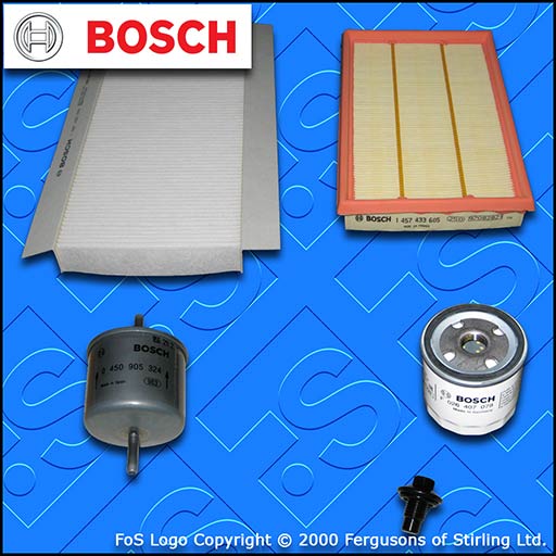 SERVICE KIT for FORD PUMA 1.4 BOSCH OIL AIR FUEL CABIN FILTERS (1997-2000)