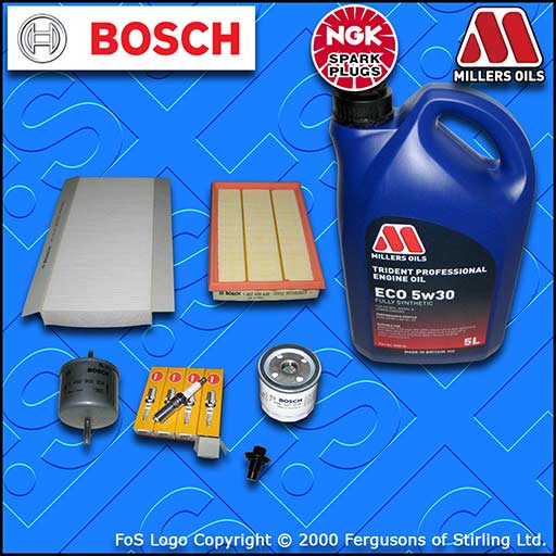 SERVICE KIT for FORD PUMA 1.4 OIL AIR FUEL CABIN FILTERS PLUGS +OIL (1997-2000)
