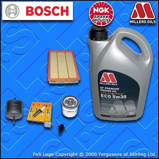 SERVICE KIT for FORD PUMA 1.4 OIL AIR FUEL FILTERS PLUGS +XF ECO (1997-2000)