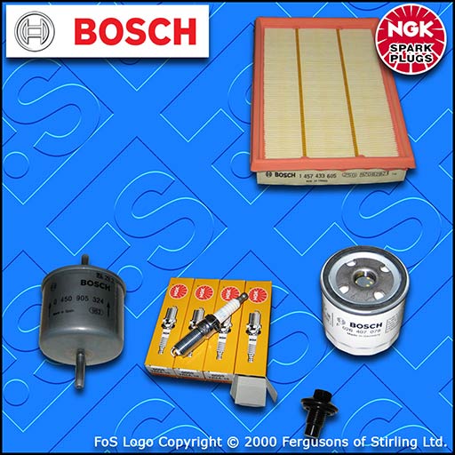 SERVICE KIT for FORD PUMA 1.4 BOSCH OIL AIR FUEL FILTERS NGK PLUGS (1997-2000)
