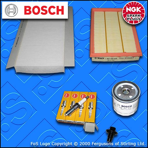 SERVICE KIT for FORD PUMA 1.4 BOSCH OIL AIR CABIN FILTERS NGK PLUGS (1997-2000)