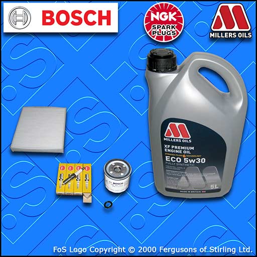 SERVICE KIT for FORD C-MAX 1.6 OIL CABIN FILTERS PLUGS +5w30 ECO OIL (2007-2010)