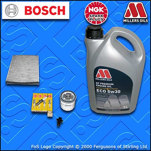 SERVICE KIT for FORD FOCUS MK3 1.6 TI-VCT OIL CABIN FILTERS PLUGS +OIL 2010-2012