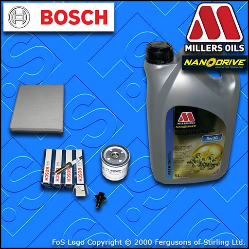 SERVICE KIT FORD FOCUS MK3 1.5 ECOBOOST OIL CABIN FILTER PLUGS +5w30 OIL (14-18)