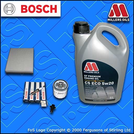 SERVICE KIT FORD FOCUS MK3 1.5 ECOBOOST OIL CABIN FILTER PLUGS +5w20 OIL (14-18)