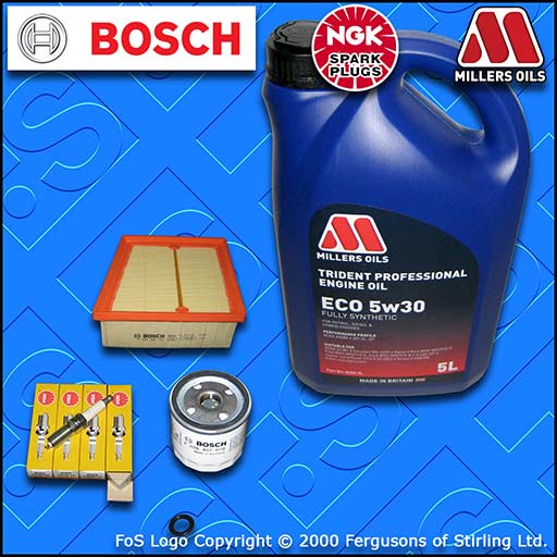 SERVICE KIT for FORD B-MAX 1.4 1.6 OIL AIR FILTERS PLUGS +5w30 OIL (2012-2019)