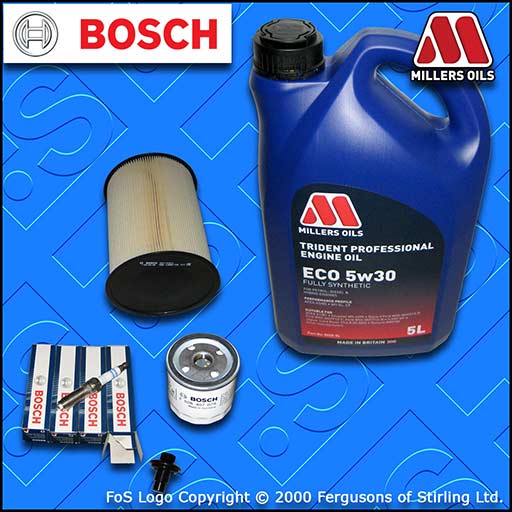 SERVICE KIT FORD FOCUS MK3 1.5 ECOBOOST OIL AIR FILTER PLUGS +5w30 OIL 2014-2018