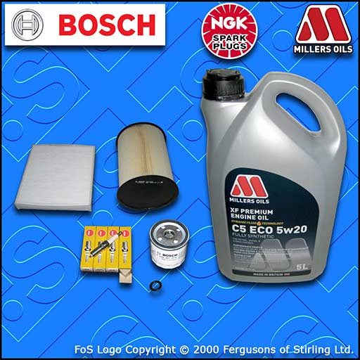 SERVICE KIT for FORD C-MAX 1.6 OIL AIR CABIN FILTERS PLUGS +LL OIL (2007-2010)