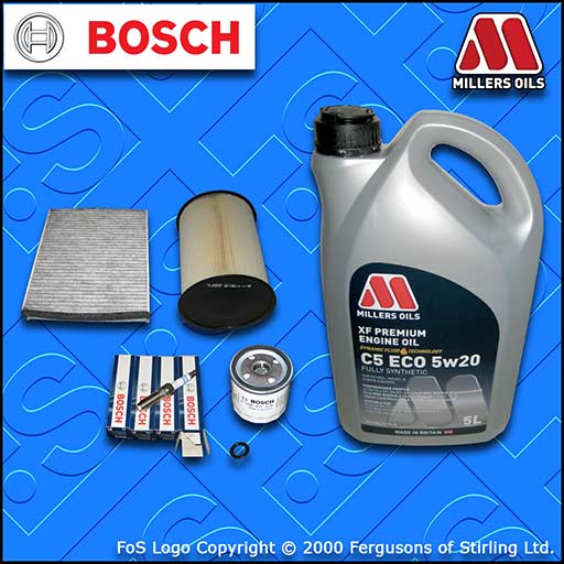 SERVICE KIT for FORD FOCUS MK3 1.5 ECOBOOST OIL AIR CABIN FILTER PLUGS +5w20 OIL