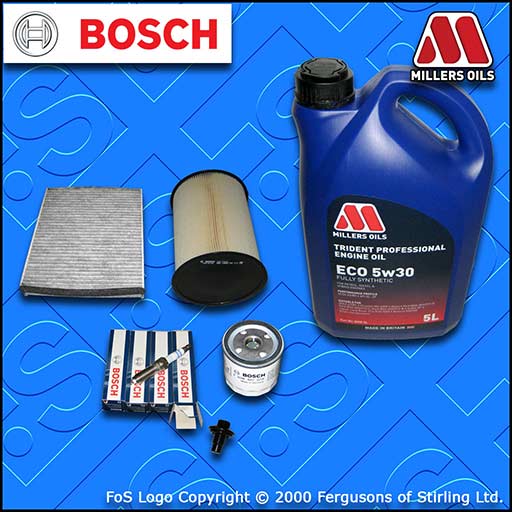 SERVICE KIT for FORD FOCUS MK3 1.5 ECOBOOST OIL AIR CABIN FILTER PLUGS +5w30 OIL