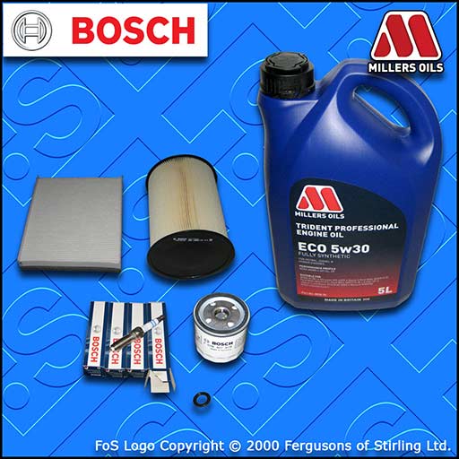 SERVICE KIT for FORD FOCUS MK3 1.5 ECOBOOST OIL AIR CABIN FILTER PLUGS +5w30 OIL