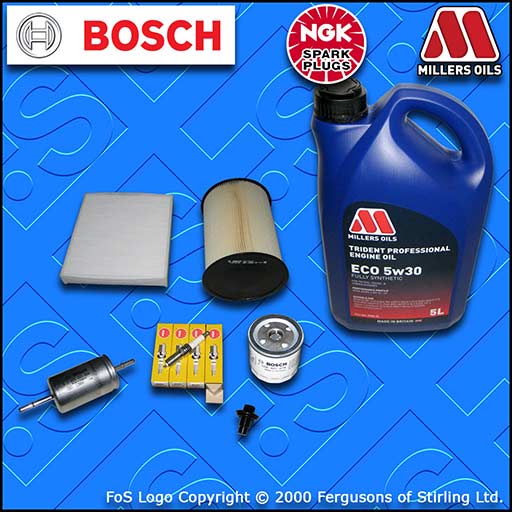 SERVICE KIT for VOLVO S40 1.6 16V OIL AIR FUEL CABIN FILTER PLUGS +OIL 2007-2012