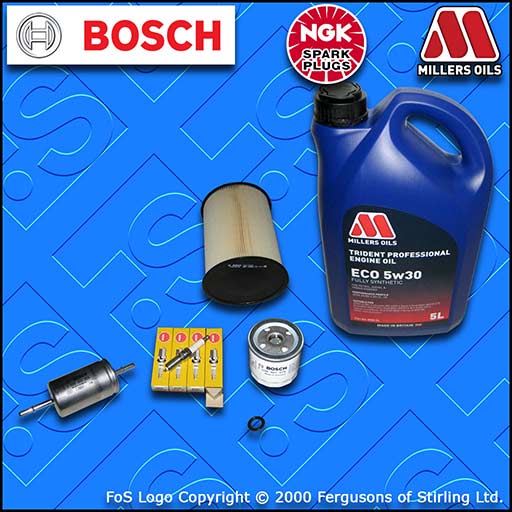 SERVICE KIT for VOLVO S40 1.6 16V OIL AIR FUEL FILTERS PLUGS +5L OIL (2007-2012)