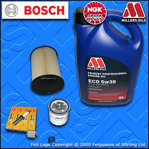 SERVICE KIT for FORD FOCUS MK2 1.4 16V OIL AIR FILTERS PLUGS +5L OIL (2007-2010)