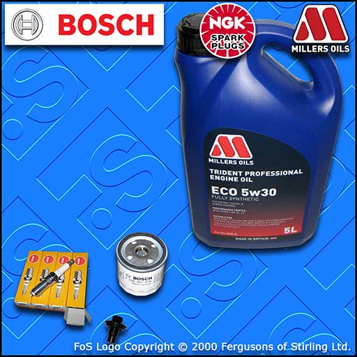 SERVICE KIT for FORD PUMA 1.4 OIL FILTER PLUGS +LL OIL (1997-2000)