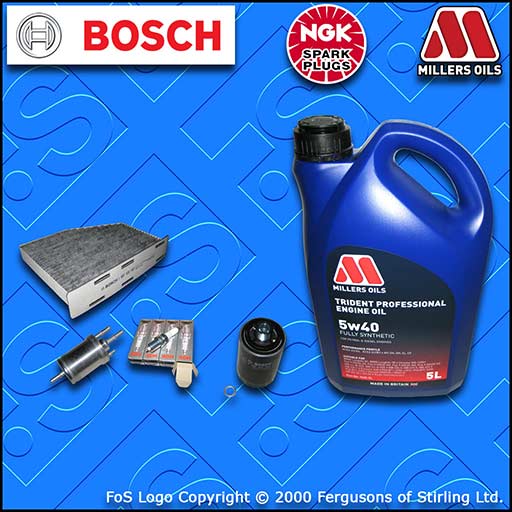 SERVICE KIT for VW GOLF MK6 1.8 TSI OIL FUEL CABIN FILTER PLUGS +OIL (2009-2011)